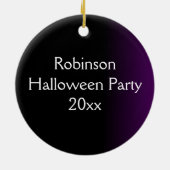 Groene Zombie op Paars Keramisch Ornament (Achterkant)