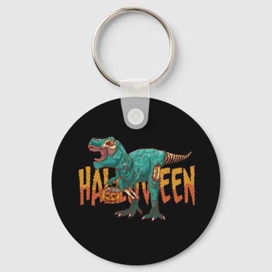 Groene Zombie Rex Sleutelhanger (Voorkant)