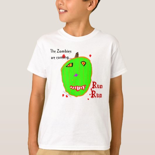 Groene Zombie Run T-shirt (Voorkant)