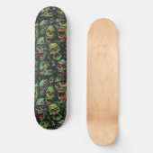 Groene Zombie Spooky Halloween Skateboard (Voorkant)