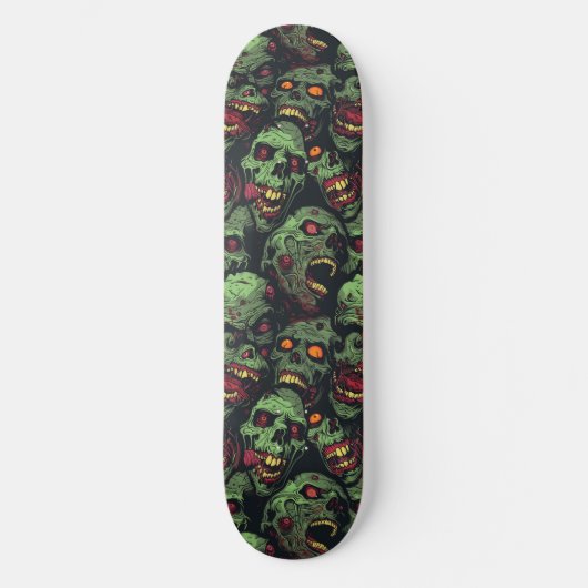 Groene Zombie Spooky Halloween Skateboard (Voorkant)