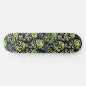 Groene Zombie Spooky Halloween Skateboard (Horizontaal)
