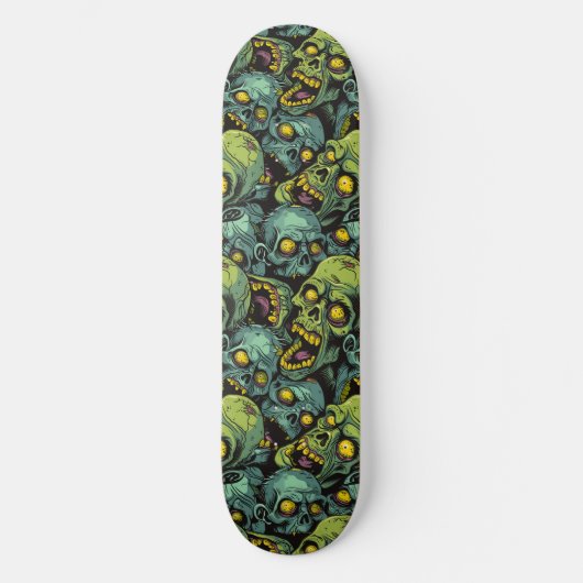 Groene Zombie Spooky Halloween Skateboard (Voorkant)