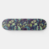 Groene Zombie Spooky Halloween Skateboard (Horizontaal)
