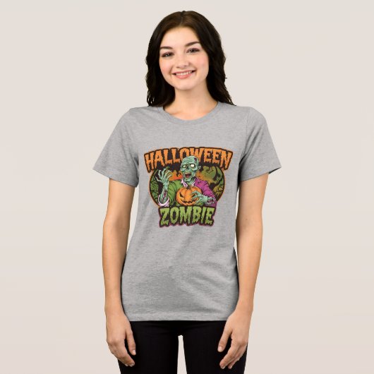 Groene Zombie Vrouwen T-Shirt (Voorkant volledig)