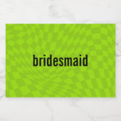 Groene Zomer Bachelorette Bruidsmeisje Voorstel Sparkling Wijnetiket (Enkel label)