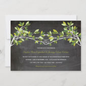 Groene Zomer Geknoopte Liefdesboom Krijtbord Bruil Kaart (Voorkant)