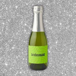 Groene zomer vrijgezellenfeest bruidsmeisje voorst sparkling wijnetiket