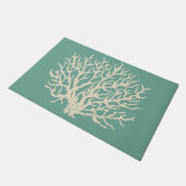 Groene zomer Zee Coral Deurmat Rug (Schuin)