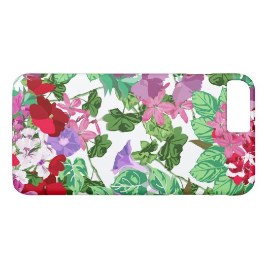 Groene zomerse bloementuin Case-Mate iPhone case (Achterkant (Horizontaal))