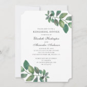 Groene zomertuin. Woodland repetitie diner Kaart (Voorkant)