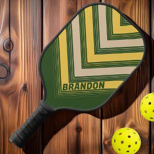 Groene Zon Nostalgische Vintage Chevron Verbleken  Pickleball Paddle