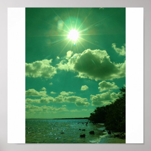 Groene zon poster (Voorkant)