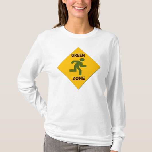 Groene Zone Dames Hoodie T-shirt (Voorkant)