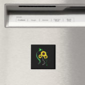 Groene Zonnebloem Galwegkanker Bewustzijn Magneet (Insitu (Vaatwasser))