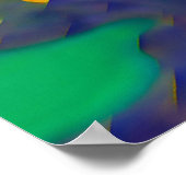 Groene zonnebloem poster (Hoek)