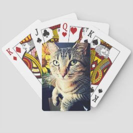 Groene zonnebloem speelkaarten