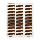 Groene Zonnebloemen Herfst Bruidsdiner Label (Full Sheet)