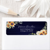 Groene Zonnebloemen Herfst Bruidsdiner Label (Insitu)