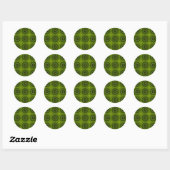 Groene Zonnen Ronde Sticker (Vel)