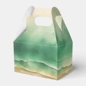 Groene Zonnige Ocean Beach Zomer Party Bruiloft Bedankdoosjes (Achterkant)