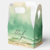 Groene Zonnige Ocean Beach Zomer Party Bruiloft Bedankdoosjes (Geopend)