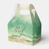 Groene Zonnige Ocean Beach Zomer Party Bruiloft Bedankdoosjes (Voorkant Zijde)