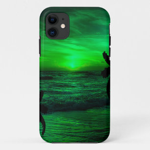 GROENE ZONSONDERGANGEN OCEAAN SCHITTEREND Case-Mate iPhone CASE