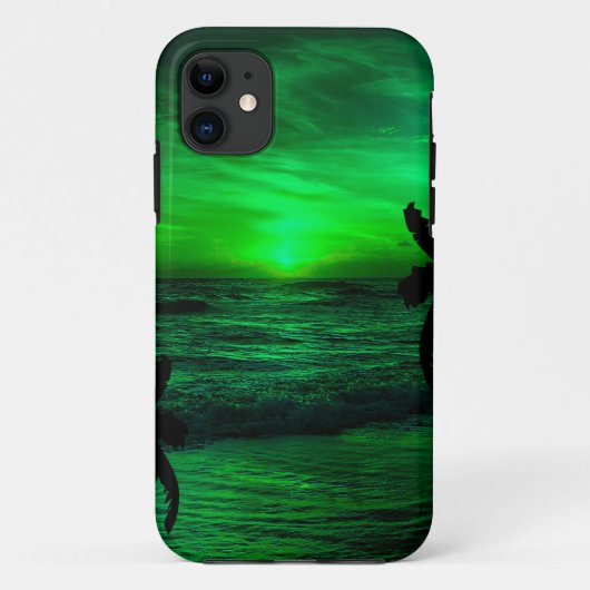 GROENE ZONSONDERGANGEN OCEAAN SCHITTEREND  Case-Mate iPhone CASE (Achterkant)