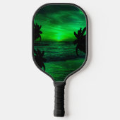GROENE ZONSONDERGANGEN OCEAN SCHILDERACHTIG PICKLEBALL PADDLE (Achterkant)