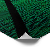 GROENE ZONSONDERGANGEN OCEAN SCHILDERACHTIG POSTER (Hoek)