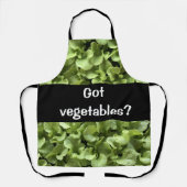 Groene zout groenten in de tuin schort (Voorkant)