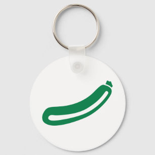 Groene zucchini sleutelhanger