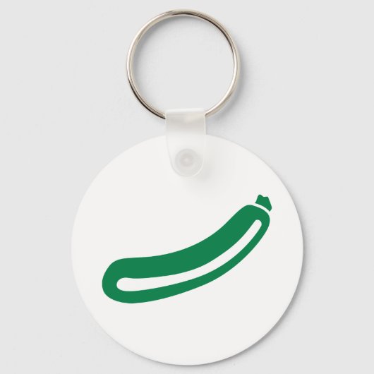Groene zucchini sleutelhanger (Voorkant)