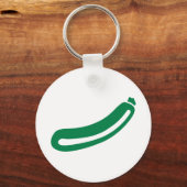 Groene zucchini sleutelhanger (Voorkant)