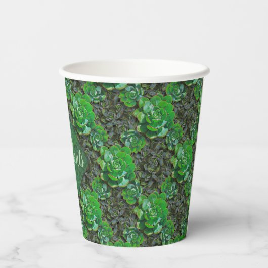 Groene, zuinige, lattielepatrootkopjes papieren bekers (Achterkant)