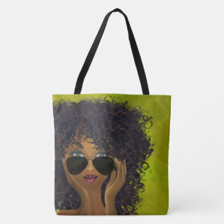 Groene Zusterorde Zwarte Kunst Tote Bag