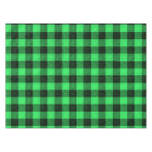Groene Zwart Kruisraster Buffalo Check Tafelkleed (Voorkant (Horizontaal))