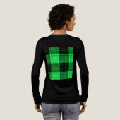 Groene Zwart Kruisraster Buffalo Check Tri-Blend Shirt (Achterkant)