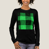 Groene Zwart Kruisraster Buffalo Check Tri-Blend Shirt (Voorkant)