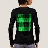 Groene Zwart Kruisraster Buffalo Check Tri-Blend Shirt (Achterkant)
