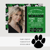 Groene & Zwarte Afstudeerfeest 2 Foto Uitnodiging