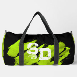 Groene & Zwarte Borstelige Fitness Tas