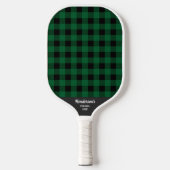 Groene zwarte buffelplaat Aangepaste tekst control Pickleball Paddle (Voorkant)