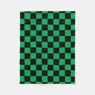 Groene zwarte controleurs fleece deken