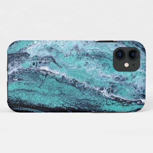 Groene Zwarte Draaikolk Case-Mate iPhone Case (Achterkant (horizontaal))