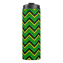 Groene, zwarte en gele chevron zigzag