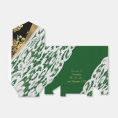 Groene zwarte en goudvochtige witte vlek bruiloft bedankdoosjes (Uitgevouwen)