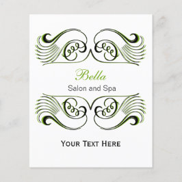 Groene, zwarte en witte grafische brochures