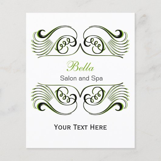 Groene, zwarte en witte grafische brochures (Voorkant)